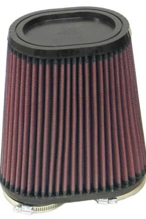 Discount K&N Universal Rubber Filter Dual Flange Oval Tprd 3.75in Base O/S W x 3.438in Top O/S W x 6.75in H