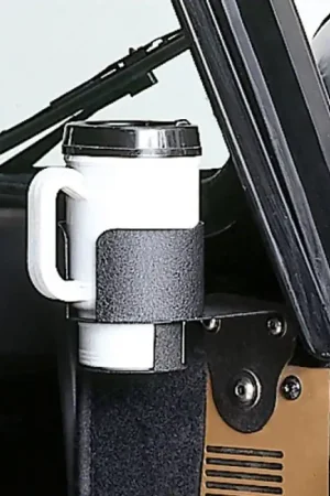 Crafted Rugged Ridge Cup Holder Windshield Mount 76-95 Jeep CJ / Jeep Wrangler