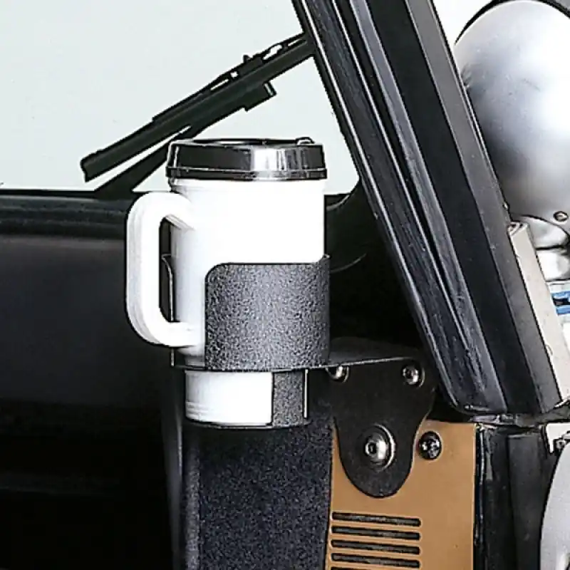 Crafted Rugged Ridge Cup Holder Windshield Mount 76-95 Jeep CJ / Jeep Wrangler