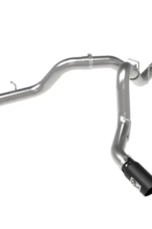 Handmade aFe Large Bore-HD 4in 409SS DPF-Back Exhaust System w/Black Tip 20 GM Diesel Trucks V8-6.6L (td) L5P