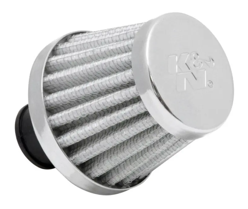 Place Order K&N 2in Base OD x .375in Flange ID x 1.75in H Rubber Base Crankcase Vent Filter - White