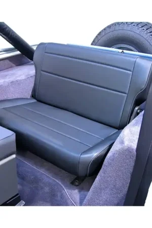 Exclusive Rugged Ridge Fold & Tumble Rear Seat Black 76-86 Jeep CJ7/Laredo/Renegade