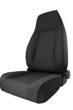 Free Returns Rugged Ridge High-Back Front Seat Reclinable Black Denim 97-06TJ