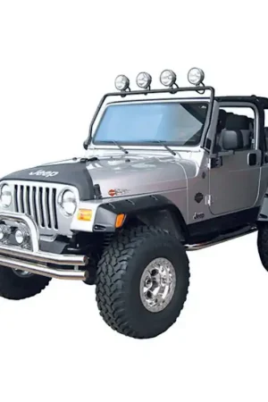 Get Yours Rugged Ridge 97-06 Jeep Wrangler TJ Black Full Frame Light Bar