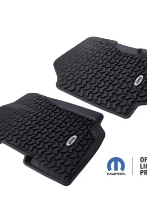 Express Delivery Rugged Ridge Floor Liner Front Black 1976-1995 Jeep Logo CJ-7 / CJ-8 / Jeep Wrangler YJ