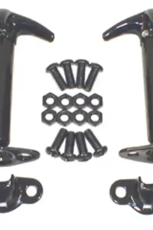 Free Delivery Rugged Ridge 41-95 Jeep CJ / Jeep Wrangler Black Hood Catch Kit