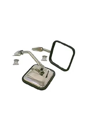 Rugged Ridge 55-86 Jeep CJ Stainless Steel Side Mirror Kit Cheap