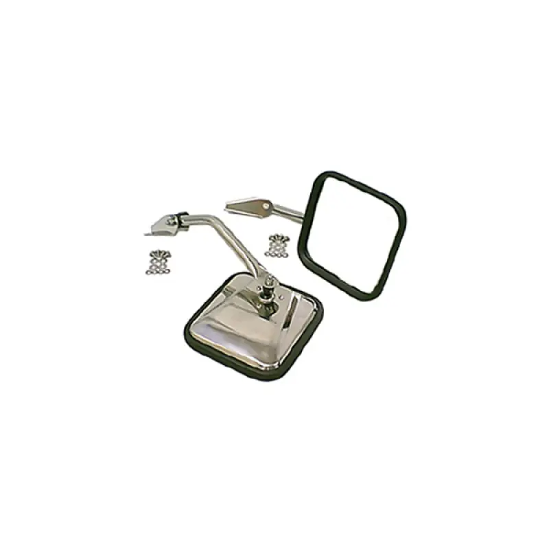 Rugged Ridge 55-86 Jeep CJ Stainless Steel Side Mirror Kit Cheap
