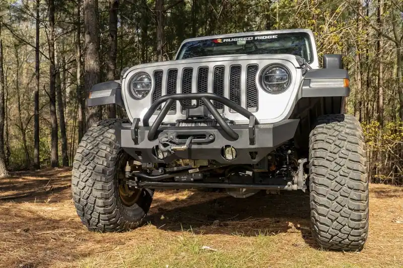New Arrival Rugged Ridge HD Bumper Stubby Front 07-18 Jeep Wrangler JK 18-20 Jeep Wrangler JL 2020 JT