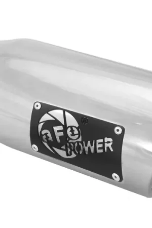aFe MACH Force-Xp Universal Exhaust Tip 3-1/2 IN Inlet x 4-1/2 IN Outlet x 12 IN L- Polished Tip Exclusive Offer