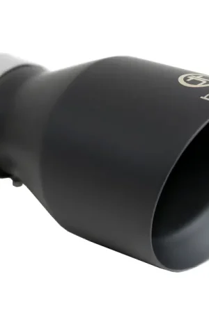 aFe Takeda Universal Exhaust Tip 3 IN Inlet x 5 IN Outlet x 9 IN L- Black Money Back Guarantee