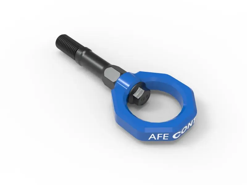 Best Choice aFe CONTROL Rear Tow Hook Chevrolet Corvette (C8) 20-25 V8-6.2L- Blue