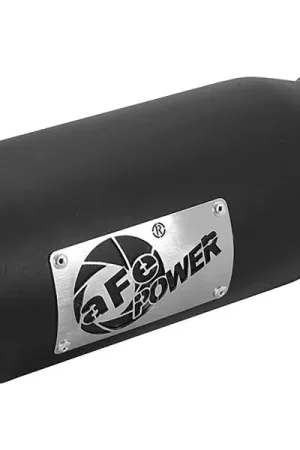 aFe MACH Force-Xp Universal Exhaust Tip 3-1/2ININ x 4-1/2IN Outlet x 12IN Black Left Side Exit Express Delivery