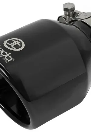 aFe Takeda Universal Exhaust Tip 2-1/2 IN Inlet x 4 IN Outlet x 6 IN L- Black Price Cut