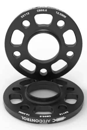 aFe CONTROL Billet Aluminum Wheel Spacers 5x112 CB66.6 12.5mm - Toyota GR Supra/BMW G-Series Top Rated