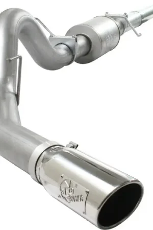 aFe Atlas Exhaust 4in Aluminized Cat-Back w/ 304 SS Polished Tip 11-13 Ford F-150 EcoBoost V6 3.5L Genuine