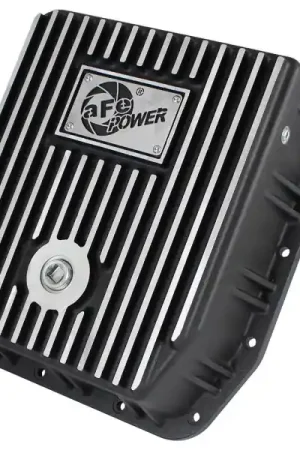 aFe Transmission Pan (Black); Ford Trucks 94-08 AODE Hassle-Free Returns