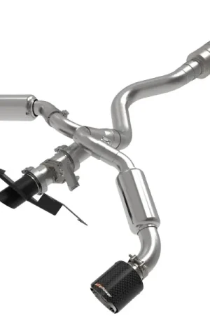 Special Discount aFe 23-24 Toyota GR Corolla L3 1.6L (t) Gemini XV 3in to 2-1/2in CatBack Exhaust w/Carbon Fiber Tips