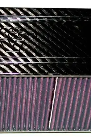 K&N Universal Carbon Fiber Top and Base Filter 12in x 6in Base / 9.938in x 3.938in Top / 6in Height Big Sale