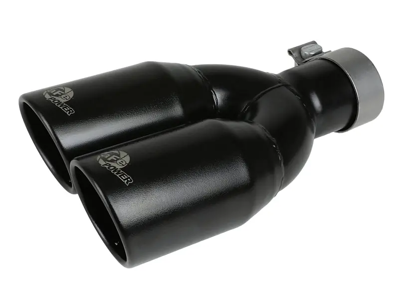 aFe MACH Force-Xp 409 Stainless Steel Clamp-on Exhaust Tip 2.5in Inlet 3.5in Outlet - Black Today Only