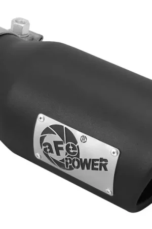 Weekend Sale aFe MACHForce XP 3in Inlet x 4in Outlet x 9in Length Clamp-On Black Tip