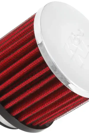 K&N 1.75in Flange ID x 3in OD x 2.5in H Chrome Finish Rubber Base Crankcase Vent Filter Must Have