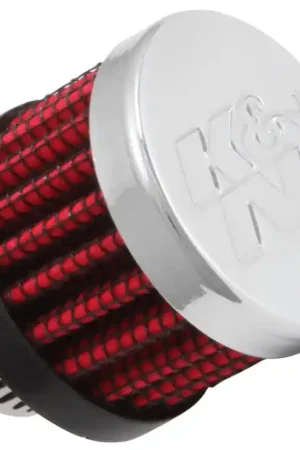 K&N Rubber Base Crankcase Vent Filter - 0.55in Flange ID 1.375in OD 1.125in Height Trusted Brand