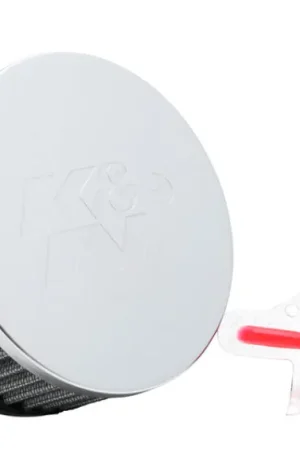 Shop Now K&N Universal Chrome Filter 2 1/2 inch O/S FLG / 4 1/2 inch OD / 2 inch Height