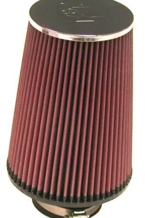 K&N Universal Chrome Round Tapered Air Filter 3in FlangeID / 6in Base OD / 4.5in Top OD / 8in Height Professional Grade