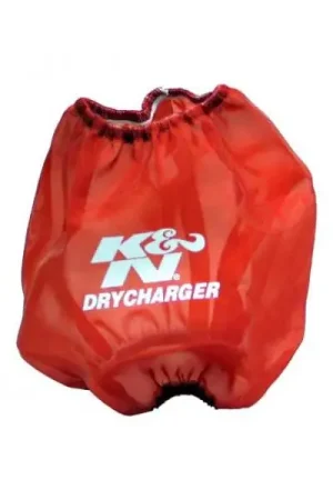 New Release K&N Drycharger Round Tapered Red Air Filter Wrap
