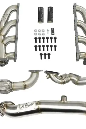 Limited Time aFe Twisted Steel Headers Up-Pipes & Down-Pipe 11-15 GM Diesel Trucks V8-6.6L (td) LML