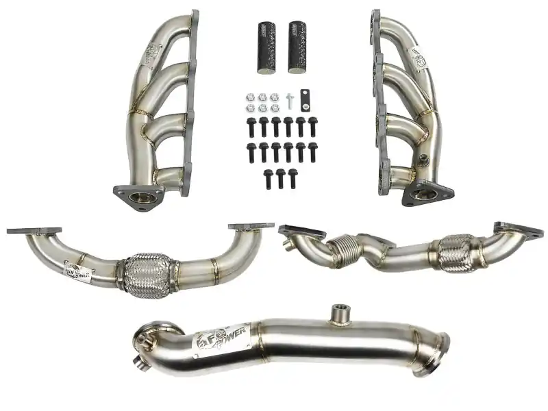 Limited Time aFe Twisted Steel Headers Up-Pipes & Down-Pipe 11-15 GM Diesel Trucks V8-6.6L (td) LML