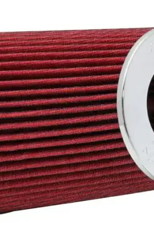K&N Universal Air Filter Chrome Round Tapered Red -4in Flange ID x 1.125in Flange Length x 5.5in H Popular