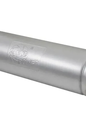 aFe ATLAS Aluminized Steel Muffler 5in Center/Center 24in L x 7in Diameter - Round Body Warranty Included