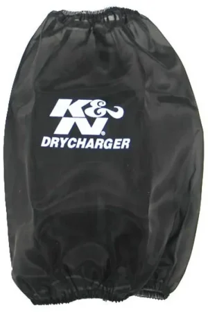 Free Shipping K&N Round Tapered Drycharger Air Filter Wrap-Black 7.5in Base ID x 4.5in Top ID x 9in H