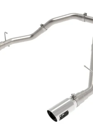 Hassle-Free Returns aFe Large Bore-HD 3in 409SS DPF-Back Exhaust System w/ Polished Tip RAM 1500 20-21 V6-3.0