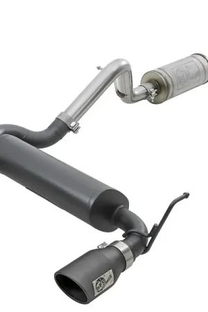 aFe Rebel Series 2.5in 409 SS Cat-Back Exhaust w/ Black Tips 2007+ Jeep Wrangler (JK) V6 3.6L/3.8L Warranty Included