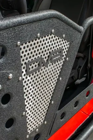 Exclusive DV8 Offroad Jeep 18+ Wrangler JL / 20+ Gladiator JT Front Rock Doors w/ Perforated Aluminum Mesh