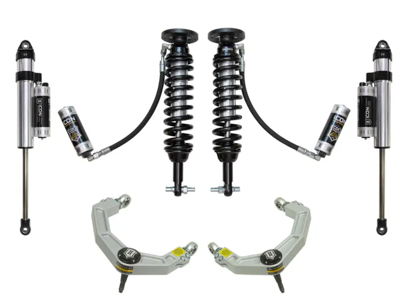 Fresh Stock ICON 2014 Ford F-150 4WD 1.75-2.63in Stage 5 Suspension System w/Billet Uca