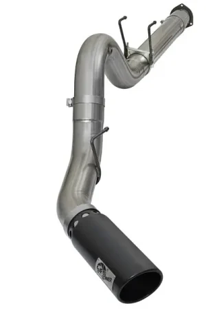 aFe Large Bore-HD 5in DPF Back 409 SS Exhaust System w/Black Tip 2017 Ford Diesel Trucks V8 6.7L(td) Luxury