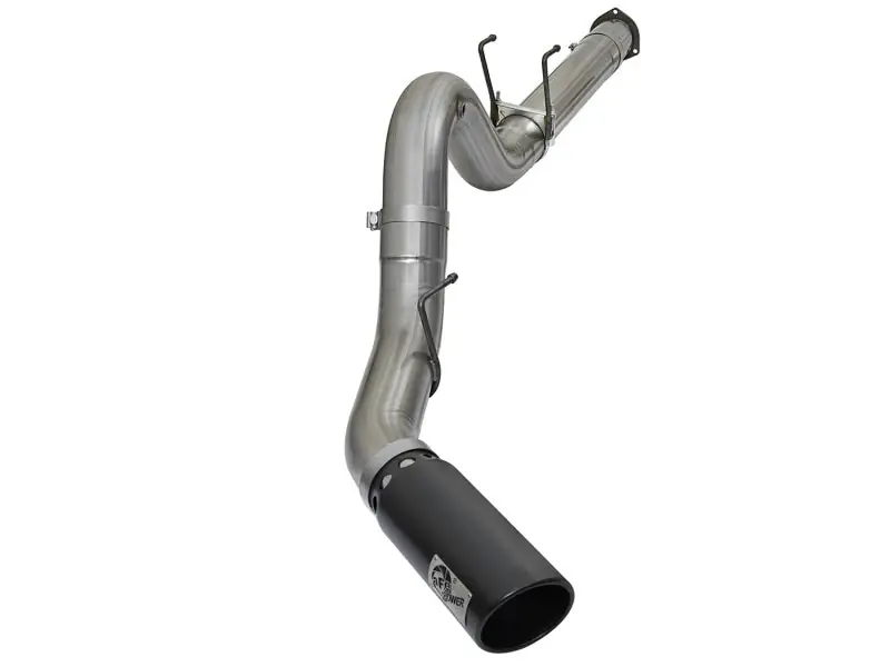 aFe Large Bore-HD 5in DPF Back 409 SS Exhaust System w/Black Tip 2017 Ford Diesel Trucks V8 6.7L(td) Luxury