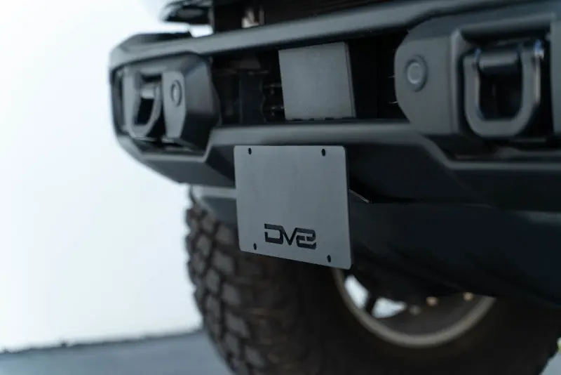 DV8 Offroad 21-23 Ford Bronco Capable Bumper Front License Plate Mount Grab Now
