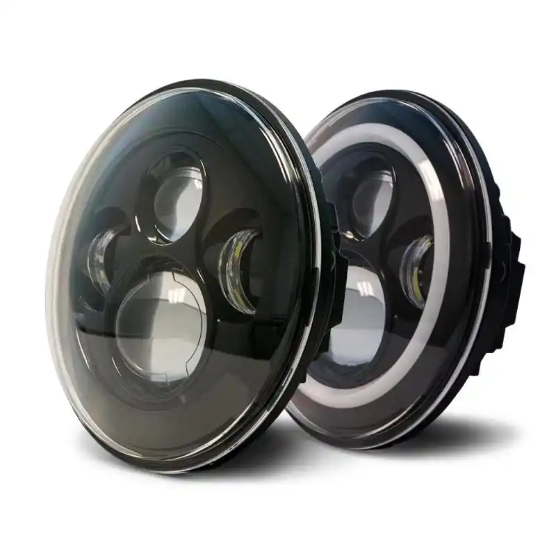 DV8 Offroad 07-18 Jeep Wrangler JK LED Projector Headlights w/ Angel Eyes Free Returns