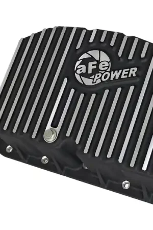 Clearance AFE Pro Series Engine Oil Pan Black w/Machined Fins; 11-16 Ford Powerstroke V8-6.7L (td)