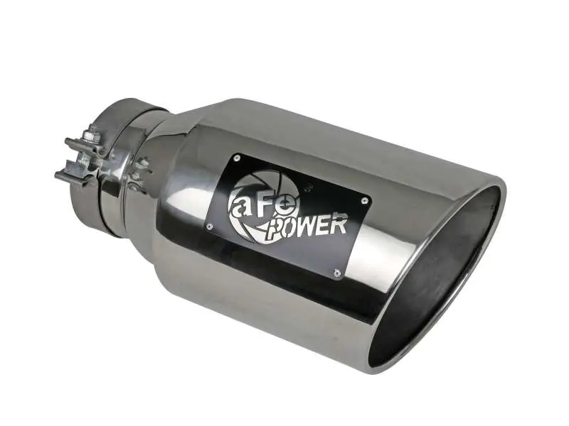 Bargain aFe Power Universal 5in Inlet 8in Outlet MACH Force-XP Clamp-On Exhaust Tip - Polished