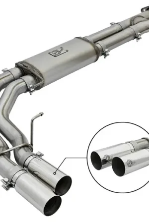 Budget aFe POWER Rebel Series 3in 409 SS Cat Back Exhaust w/ Polished Tips 17 Ford F-150 Raptor V6-3.5L