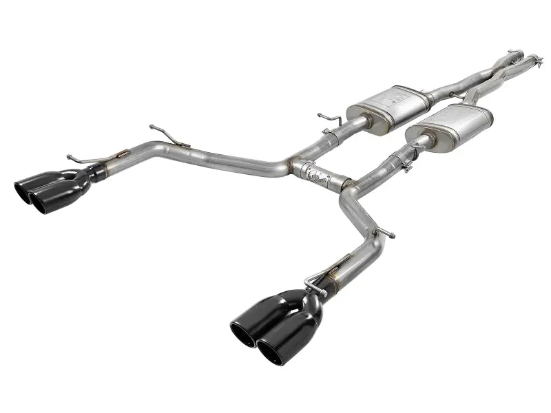 High Quality aFe MACH Force-Xp 2-1/2in 304 SS Cat-Back Exhaust 15-21 Dodge Challenger V6-3.6L - Quad Black Tip
