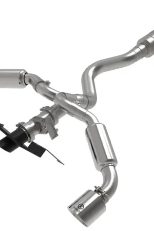 aFe 23-24 Toyota GR Corolla L3 1.6L (t) Gemini XV 3in to 2-1/2in Cat Back Exhaust w/ Polished Tips Handmade