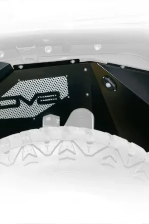 High Quality DV8 Offroad 07-18 Jeep Wrangler JK Front Aluminum Inner Fender w/ Rock Lights - Black