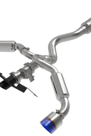 Markdown aFe 23-24 Toyota GR Corolla L3 1.6L (t) Gemini XV 3in to 2-1/2in Cat Back Exhaust w/ Blue Flame Tips